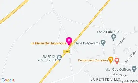 Localisation Restaurant  La Marmitte Huppinoise