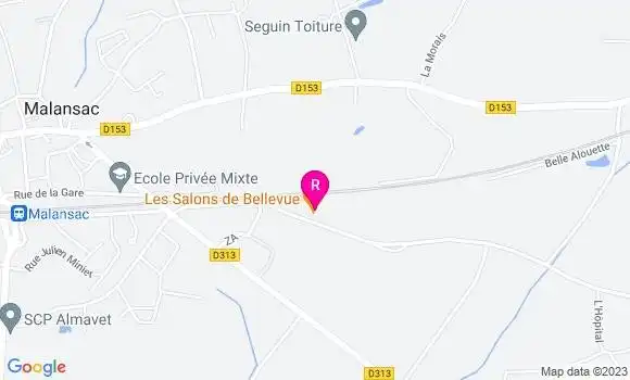 Localisation Restaurant  Les Salons de Bellevue