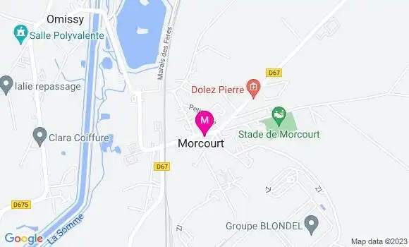 Localisation Restaurant Bar Le Morcourt