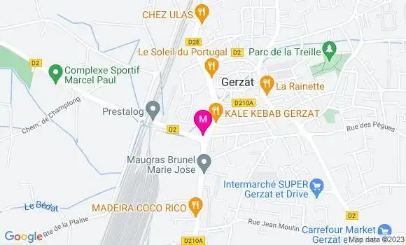 Localisation Pizzeria Chris Pizza