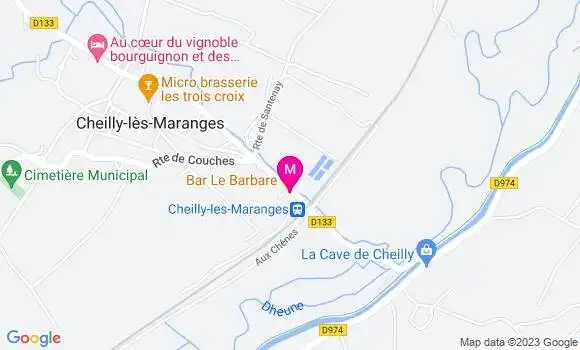 Localisation Restaurant Bar Les Maranges