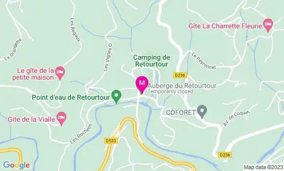 Localisation Auberge du Retourtour