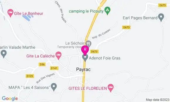 Localisation Restaurant  Le Centre
