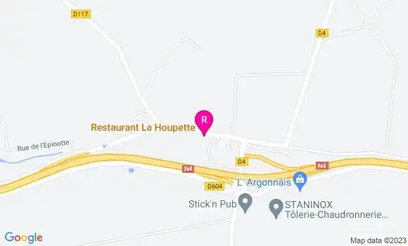 Localisation Restaurant  La Houpette