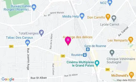Localisation Auberge des Délices