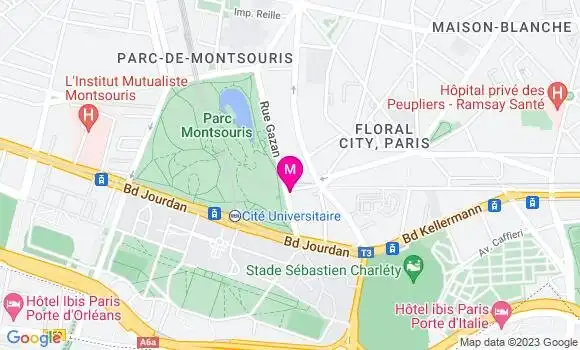 Localisation Restaurant Vietnamien Le Jardin de Montsouris