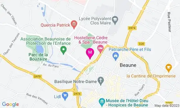 Localisation Restaurant  La Table du Square