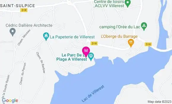 Localisation Restaurant Lac de Villerest