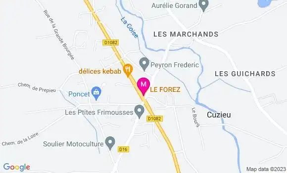 Localisation Restaurant  Le Forez