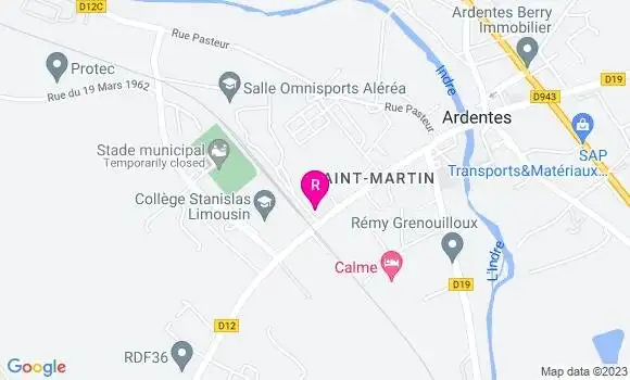 Localisation Restaurant de la Gare