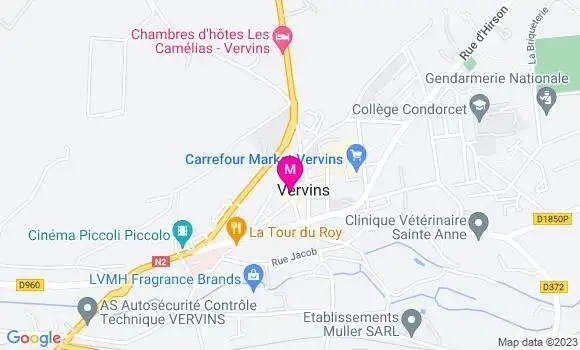 Localisation Restaurant  Le Verbinum