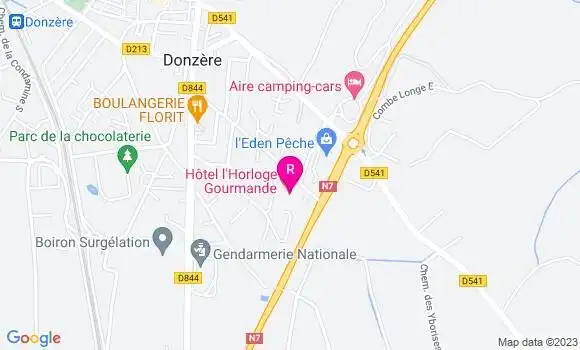 Localisation Restaurant Hôtel L