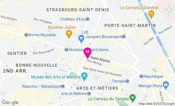 Localisation Restaurant  Le Marigny