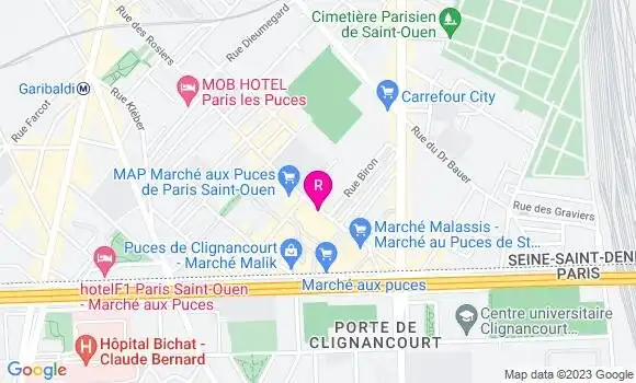 Localisation Restaurant  La Chope des Puces
