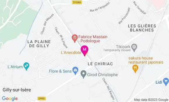 Localisation Restaurant  L