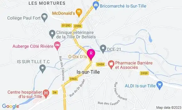 Localisation Restaurant  O Dix d