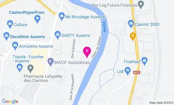 Localisation Brasserie des Bords de l