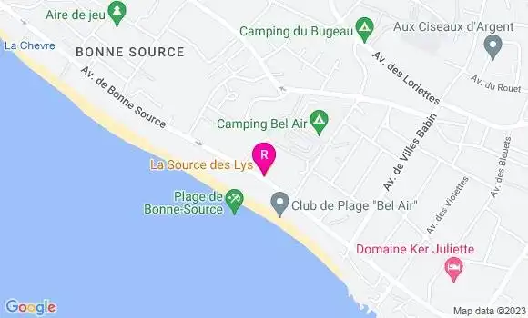 Localisation Restaurant  La Source des Lys
