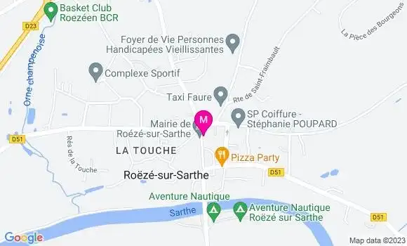 Localisation Restaurant  Aux Berges Sarthoises