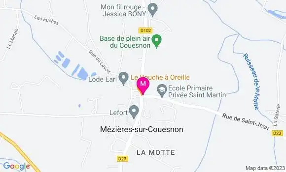 Localisation Restaurant  Le Bouche à Oreille