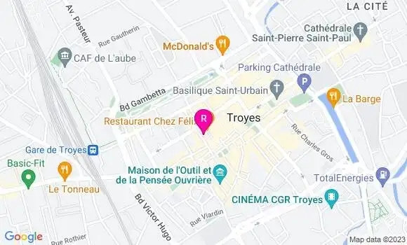 Localisation Restaurant  Aux Tables des Peintres