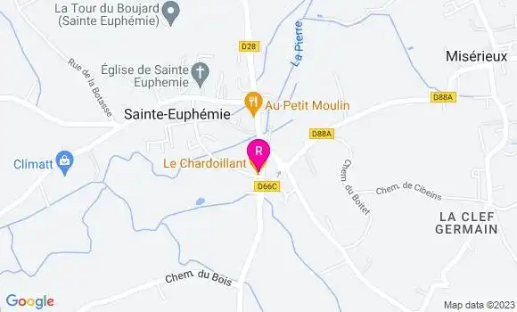 Localisation Restaurant  Le Chardoillant
