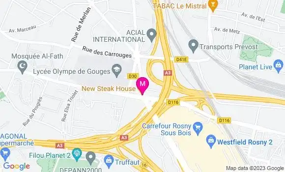 Localisation Restaurant  New Steak House