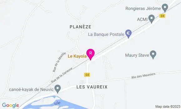Localisation Restaurant  Le Kayola