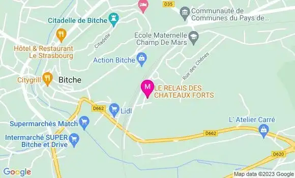 Localisation Restaurant  Le Relais des Chateaux Forts