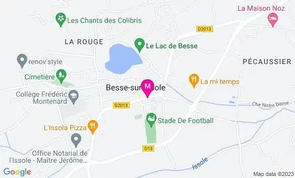 Localisation Restaurant Snack Besse Pizza et Snack