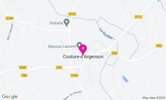Localisation Pizzeria Le Couturois