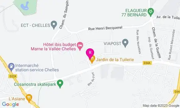 Localisation Restaurant Chinois Jardin de la Tuilerie