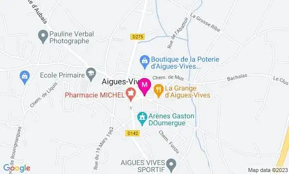 Localisation Restaurant  Bar des Arènes