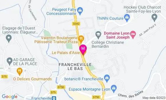 Localisation Restaurant Chinois Le Palais d
