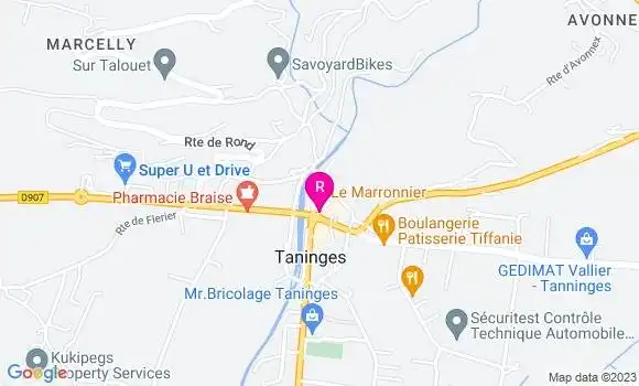 Localisation Restaurant  Le Marronnier