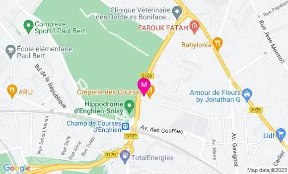 Localisation Restaurant  Pizza des Courses