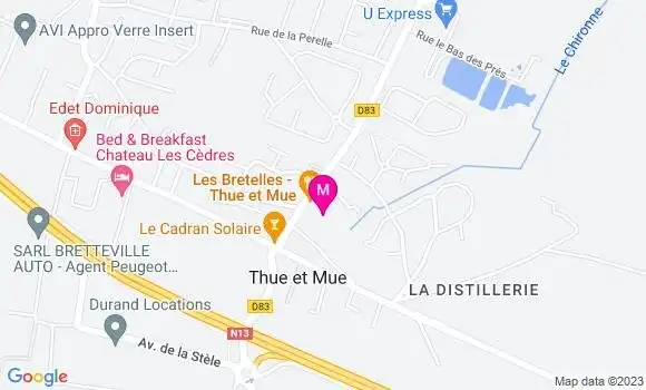 Localisation Restaurant  Les Bretelles
