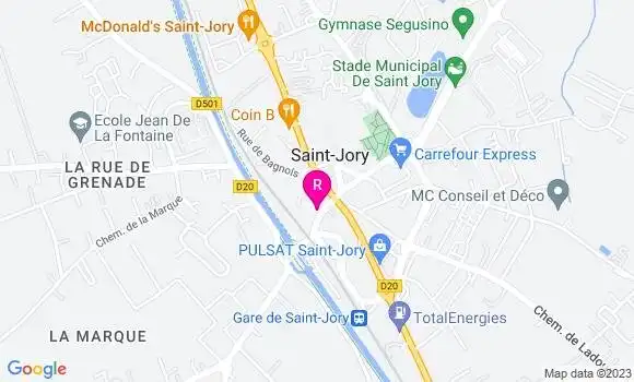 Localisation Restaurant  Le Patio de Saint Jory