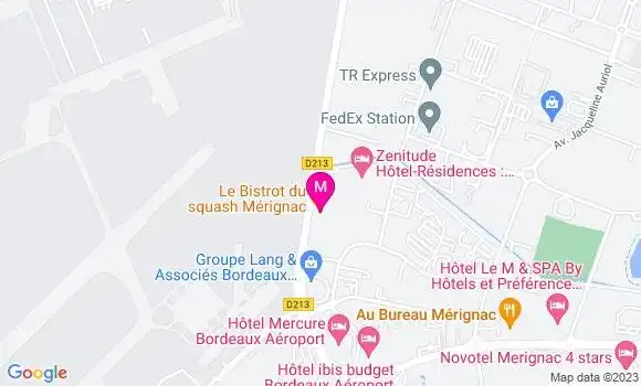 Localisation Le Bistrot du Squash