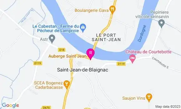 Localisation Auberge Saint Jean