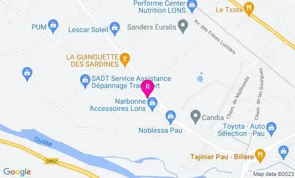 Localisation Brasserie Carte Blanche
