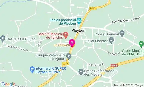 Localisation Crêperie Le Stirwen