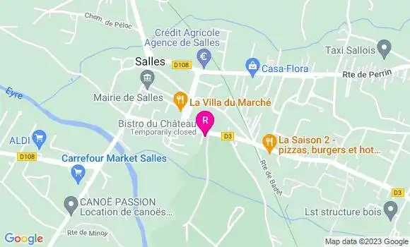Localisation Bistrot Bistro du Château