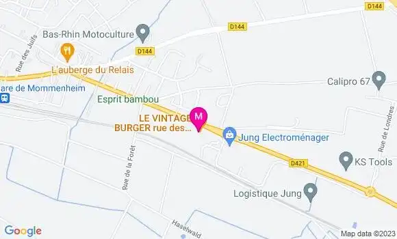 Localisation Restaurant  Le Vintage Burger