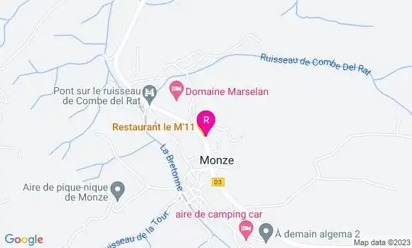 Localisation Restaurant  Le M