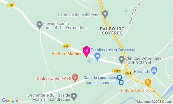 Localisation Restaurant  Au Pere Mathieu