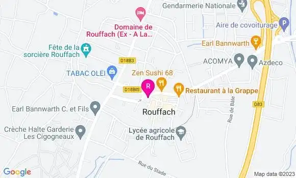 Localisation Restaurant  Aux 3 Colonnes