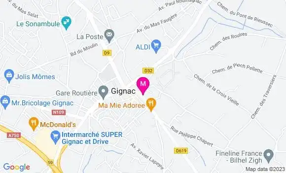 Localisation Restaurant  La Fontaine aux Artistes