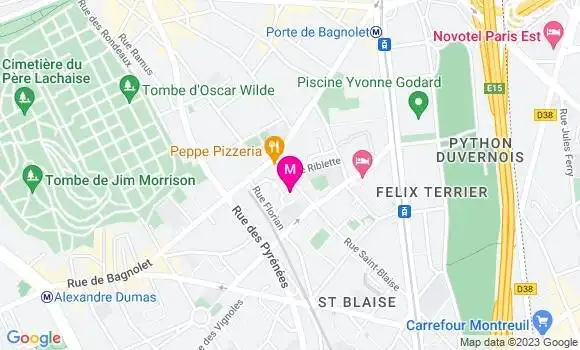 Localisation Restaurant  Z et Y