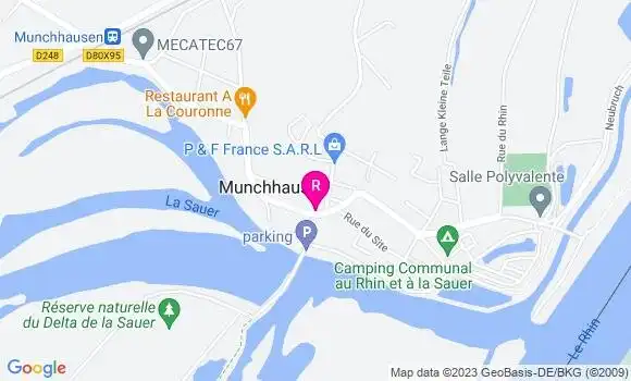 Localisation Alsacien Restaurant a la Rose